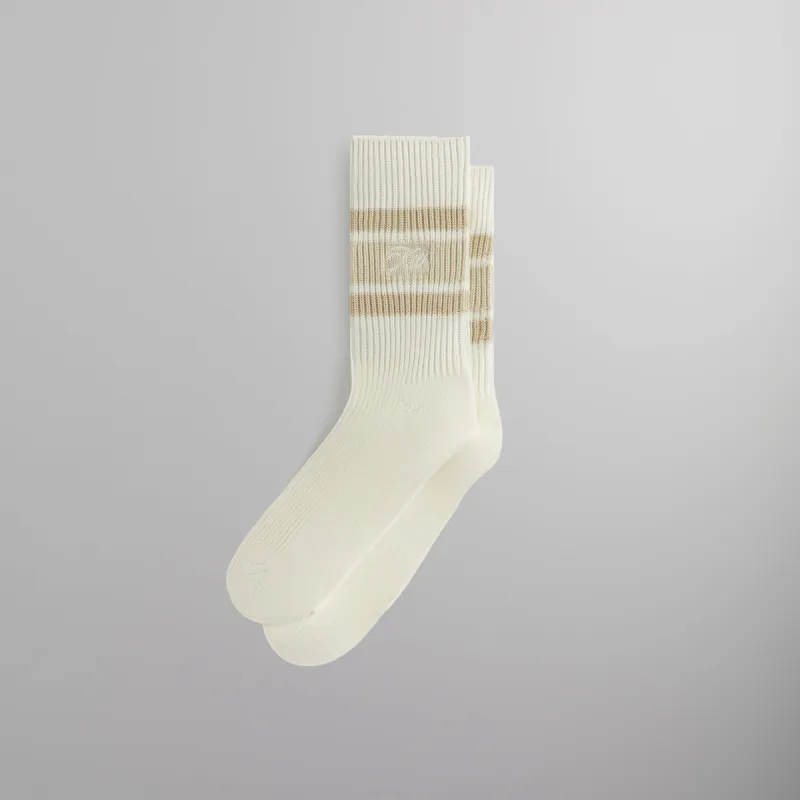 Kith Calf Stripe Relaxed Crew Sock - Silk sold by Kith