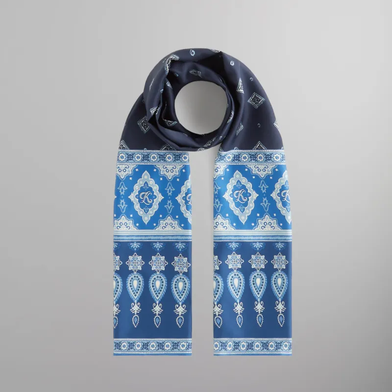 Kith Paisley Printed Silk Scarf - Nocturnal sold by Kith