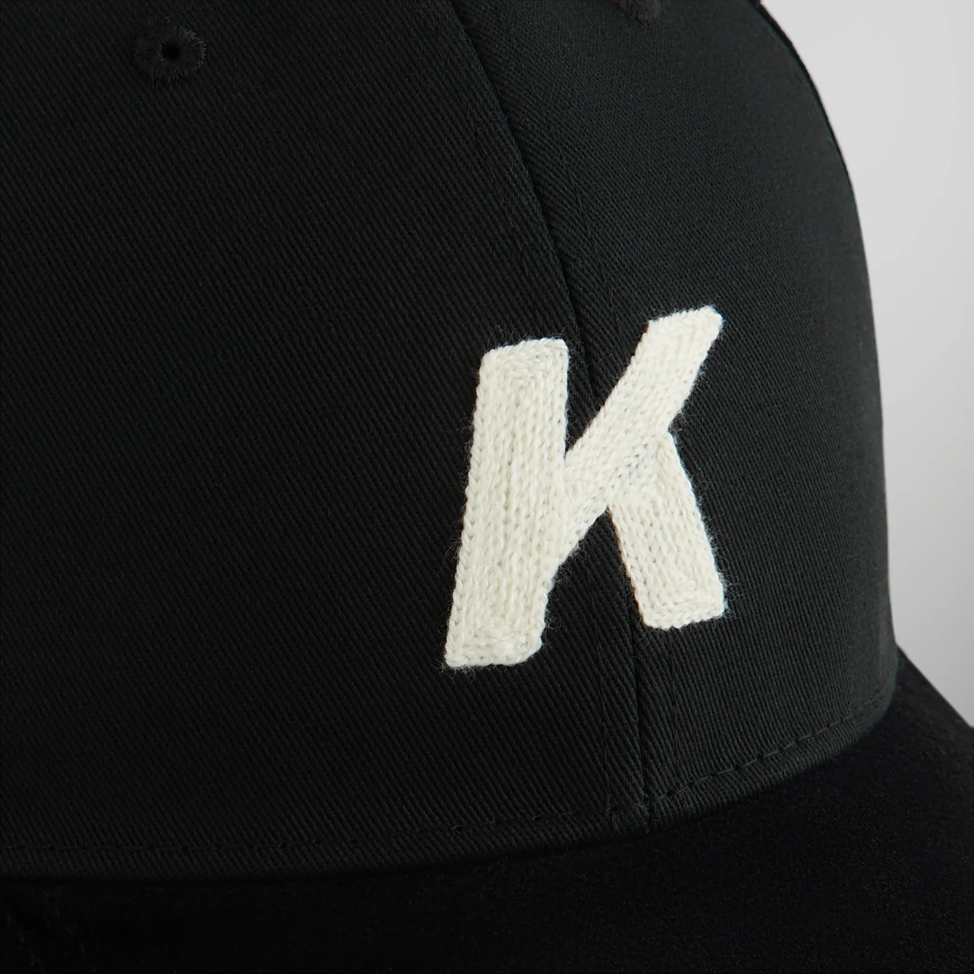 Kith Crochet K Aaron Classic Cap With Suede Brim - Black sold by Kith product image thumbnail 4