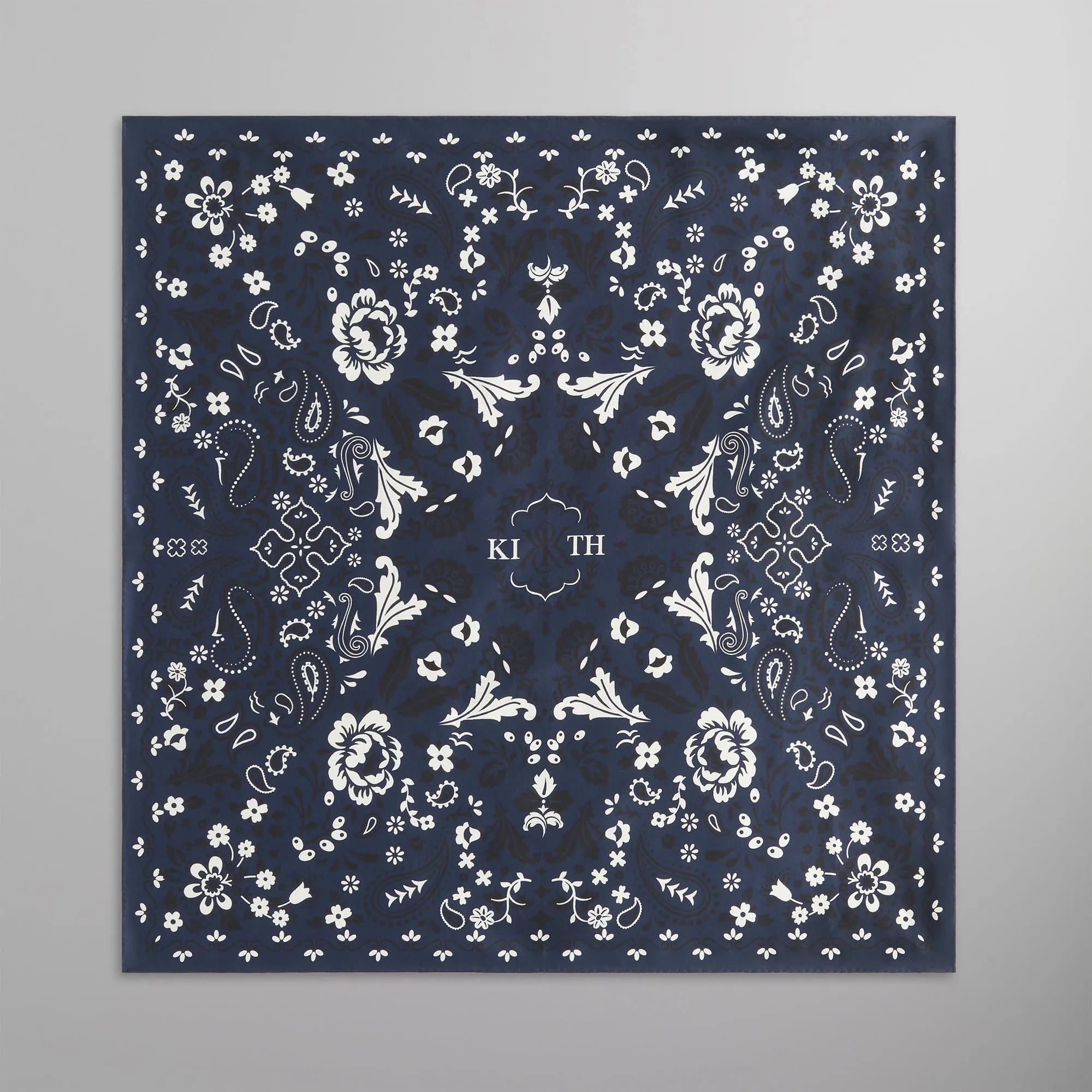 Kith Paisley Printed Silk Bandana - Nocturnal sold by Kith product image thumbnail 3