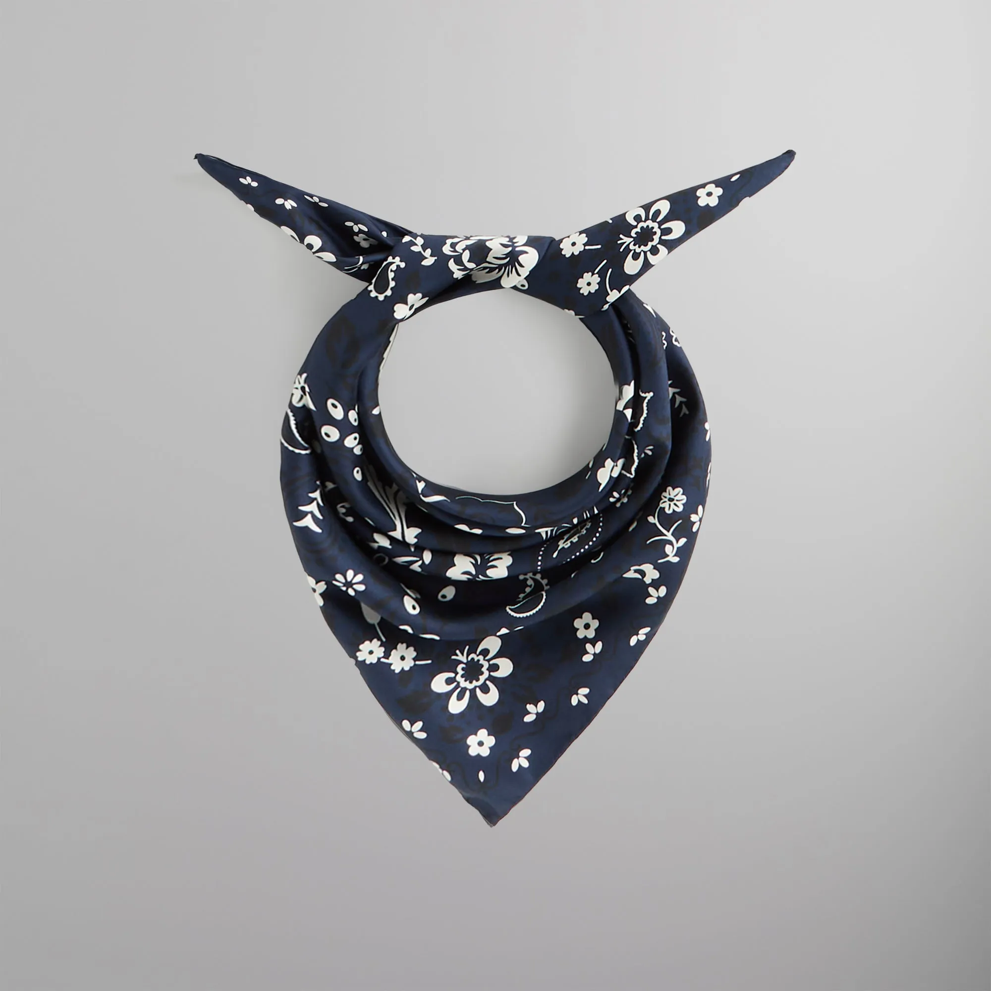Kith Paisley Printed Silk Bandana - Nocturnal sold by Kith