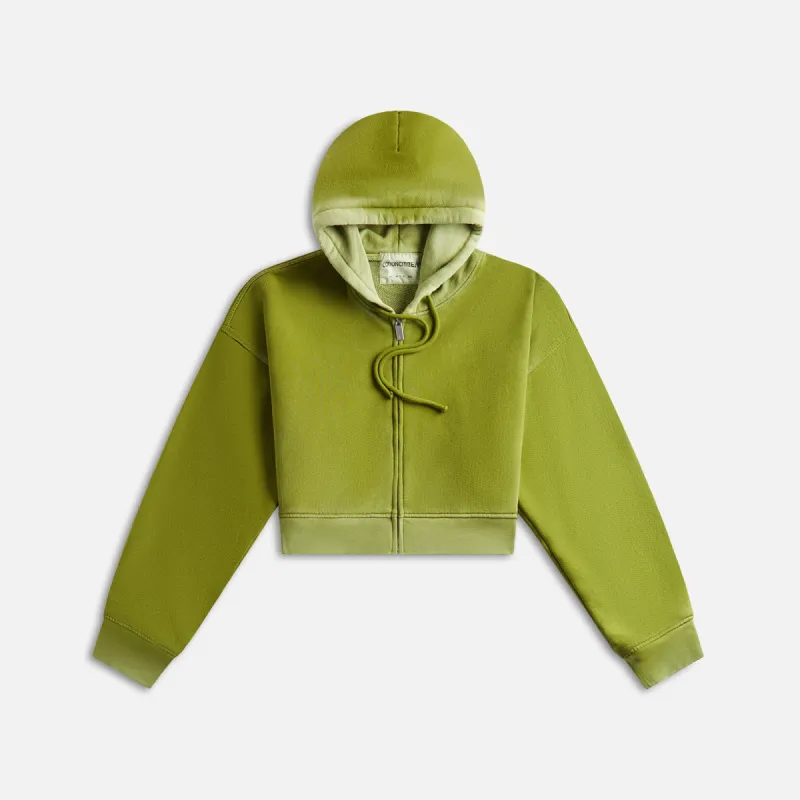 Cotton Citizen Botston Crop Hoodie - Vintage Matcha sold by Kith