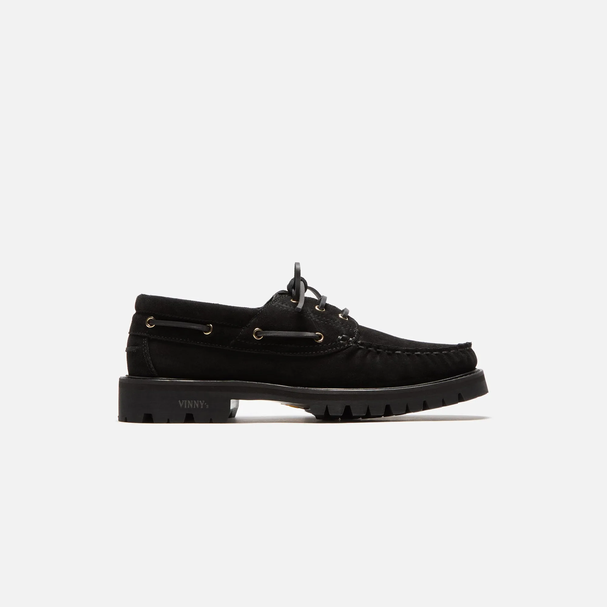 VINNY's Aztec Boat Shoe - Black Suede sold by Kith