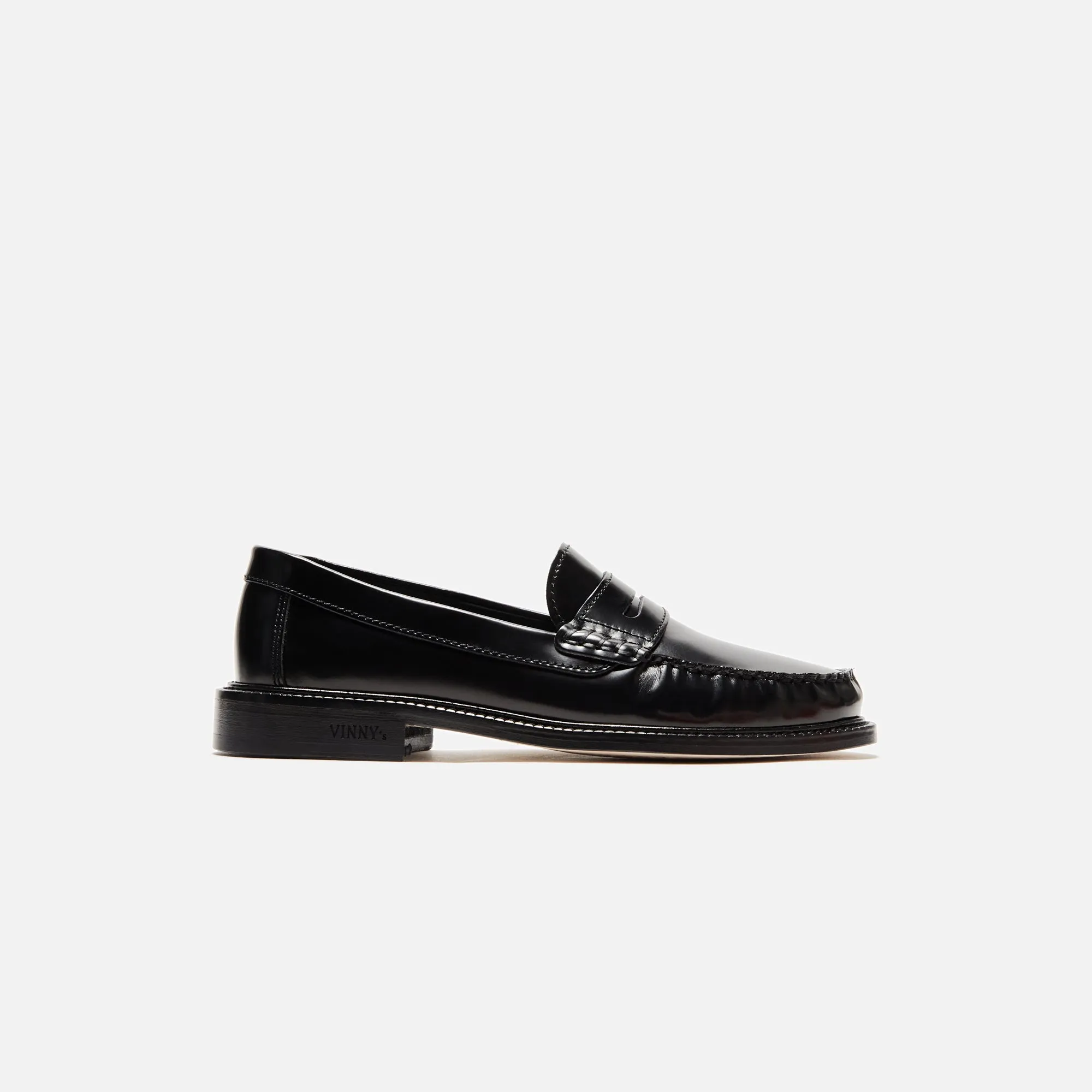 VINNY's Yardee Mocassin Loafer - Polido Leather Black sold by Kith