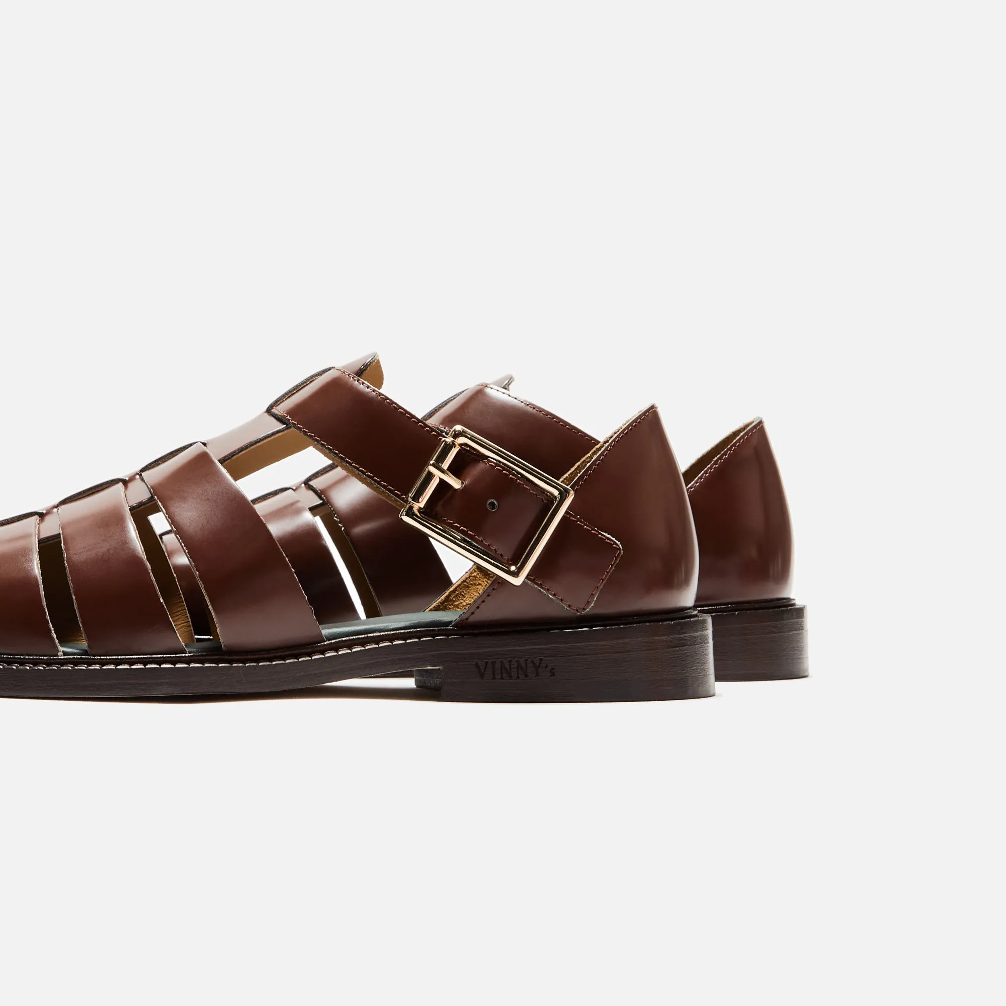 VINNY's Fisherman Sandal - Brown Polido Leather sold by Kith product image thumbnail 3