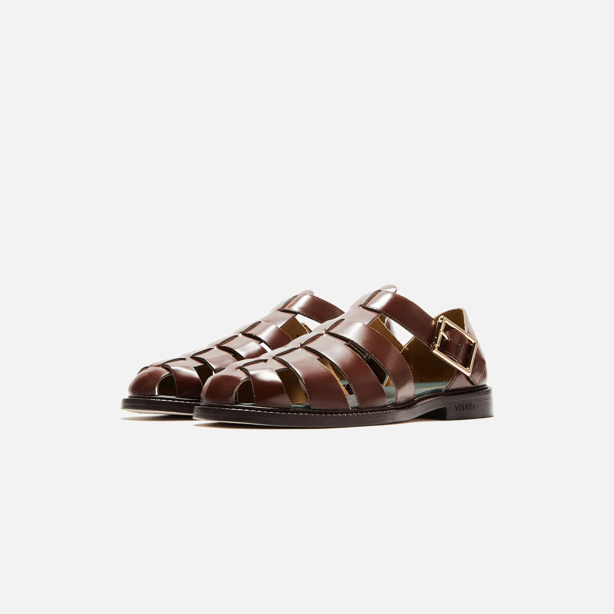 VINNY's Fisherman Sandal - Brown Polido Leather sold by Kith product image thumbnail 2