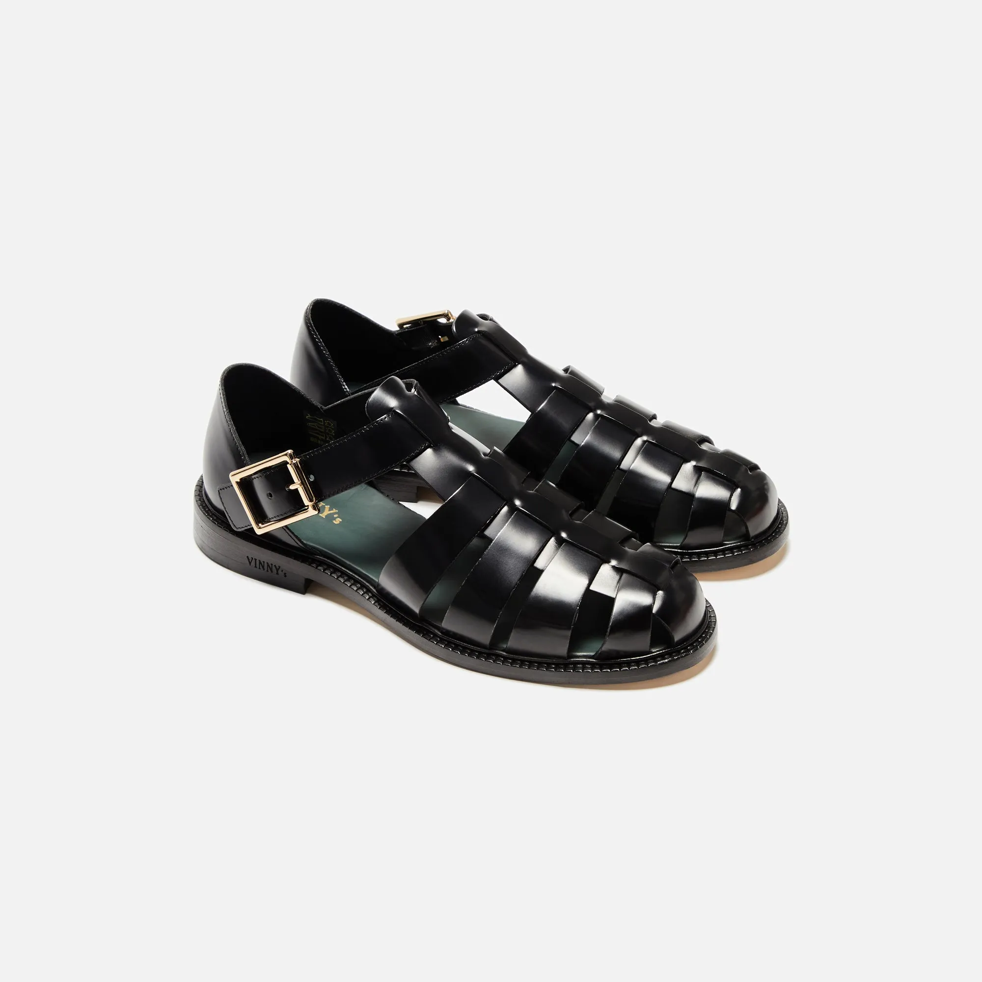 VINNY's Fisherman Sandal - Black Polido Leather sold by Kith product image thumbnail 4