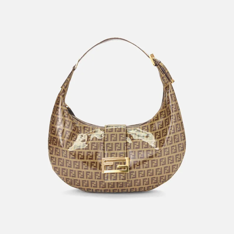 WGACA Fendi Brown Vinyl Crescent Moon Hobo Small - Brown sold by Kith