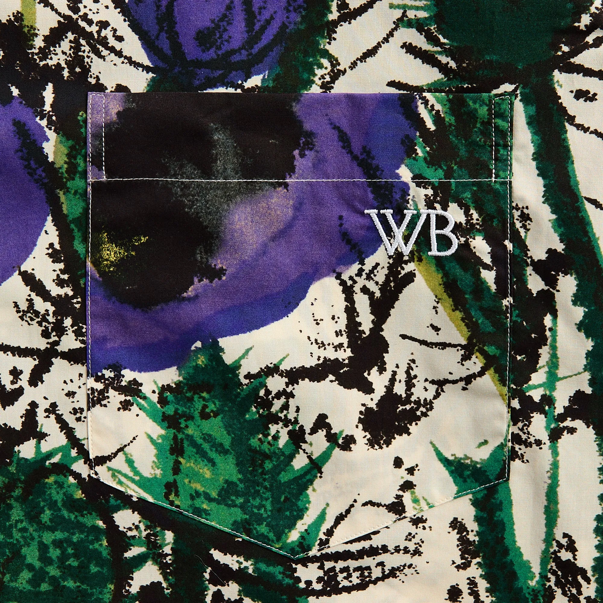 Wales Bonner Highlife Bowling Shirt - Poppy Purple sold by Kith product image thumbnail 3