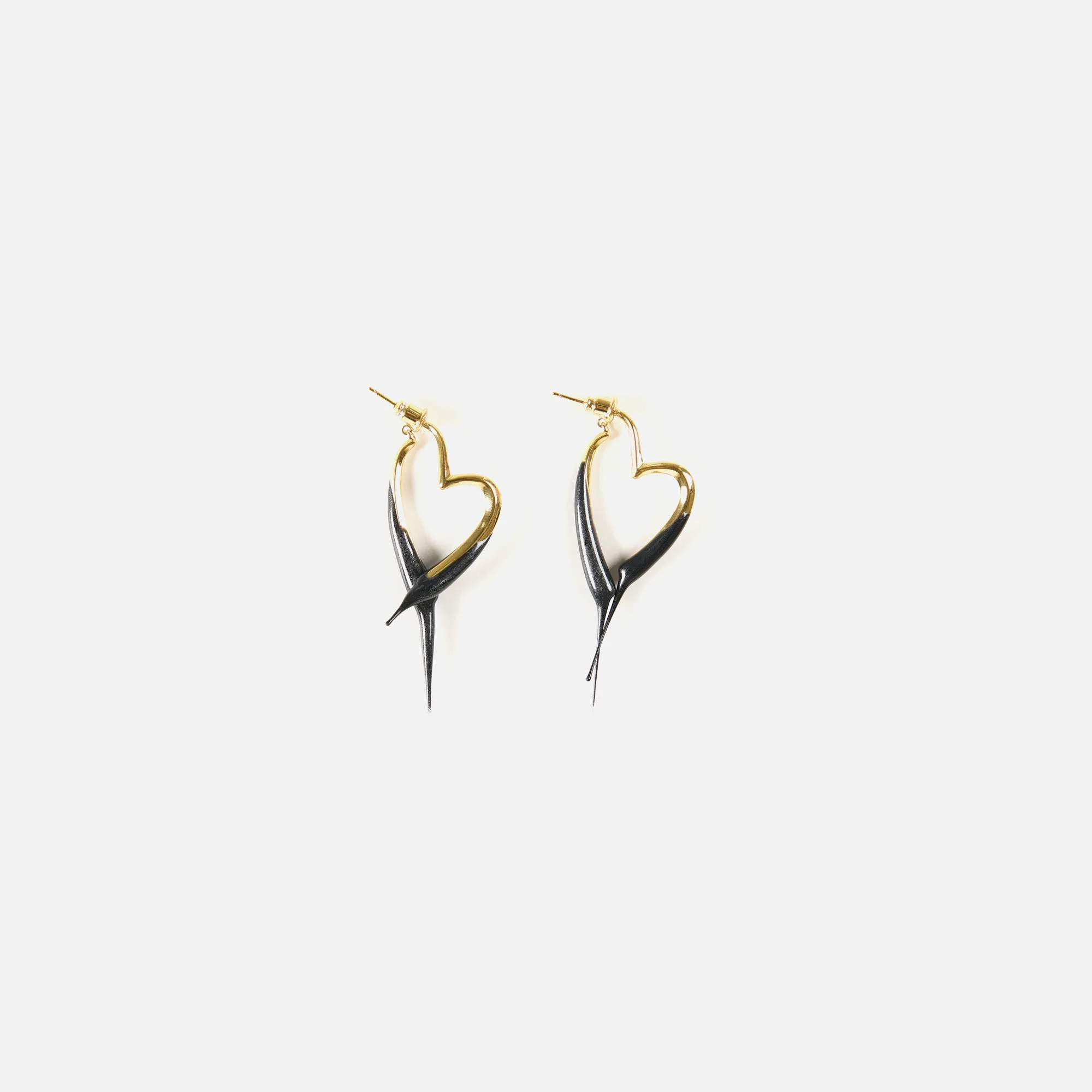 Ottolinger Heart Earring - Gold / Black sold by Kith
