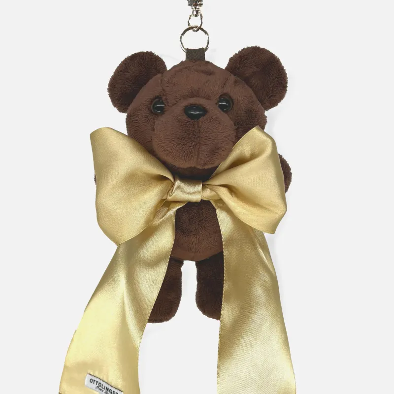 Ottolinger Bow Teddy Keychain - Brown sold by Kith
