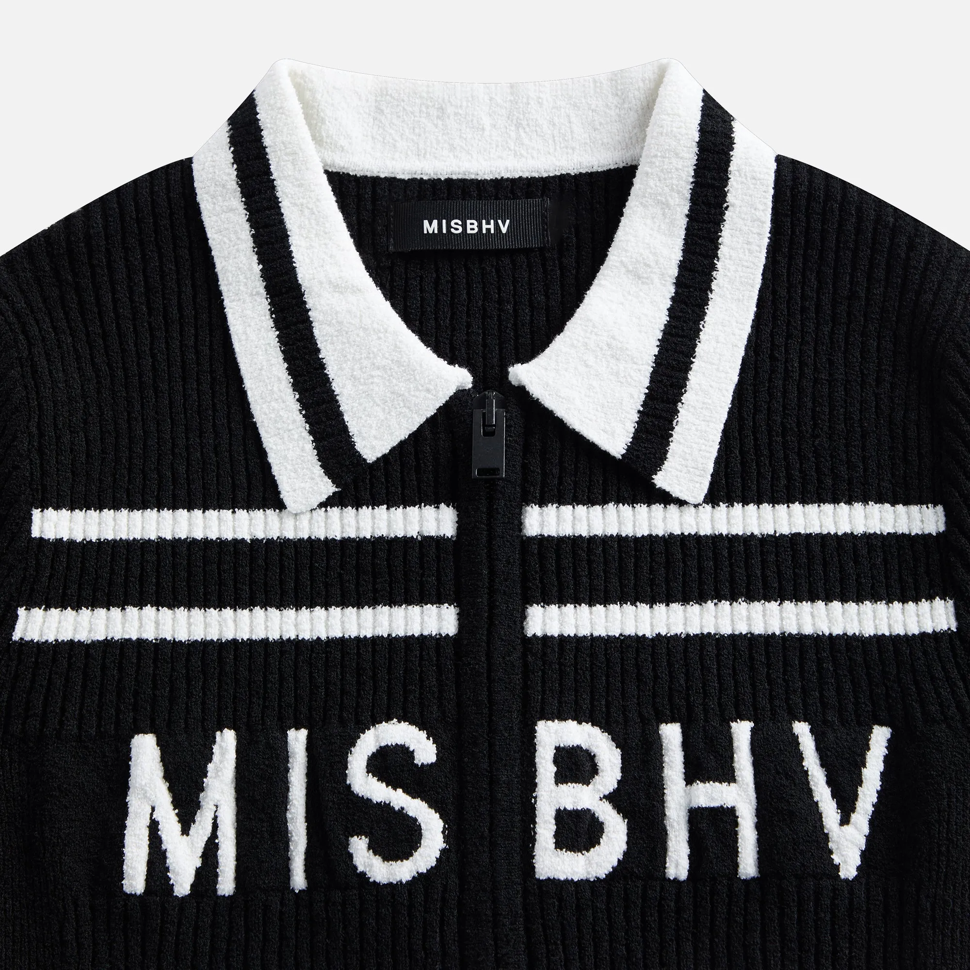 MISBHV Fluffy Cannes Cropped Polo - Black / White sold by Kith product image thumbnail 3