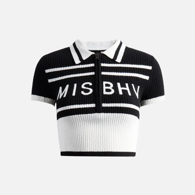 MISBHV Fluffy Cannes Cropped Polo - Black / White sold by Kith