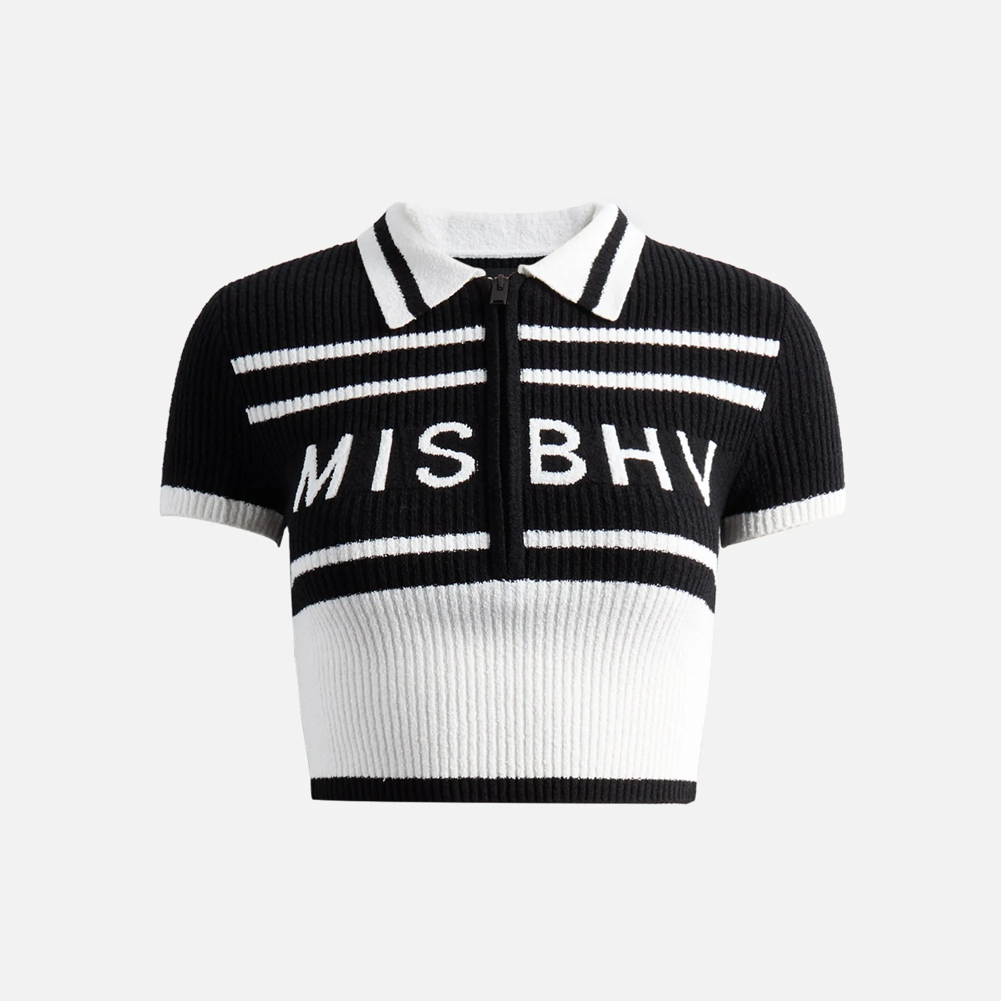 MISBHV Fluffy Cannes Cropped Polo - Black / White sold by Kith