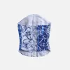 Kim Shui Gabrielle Contrast Corset - Blue sold by Kith