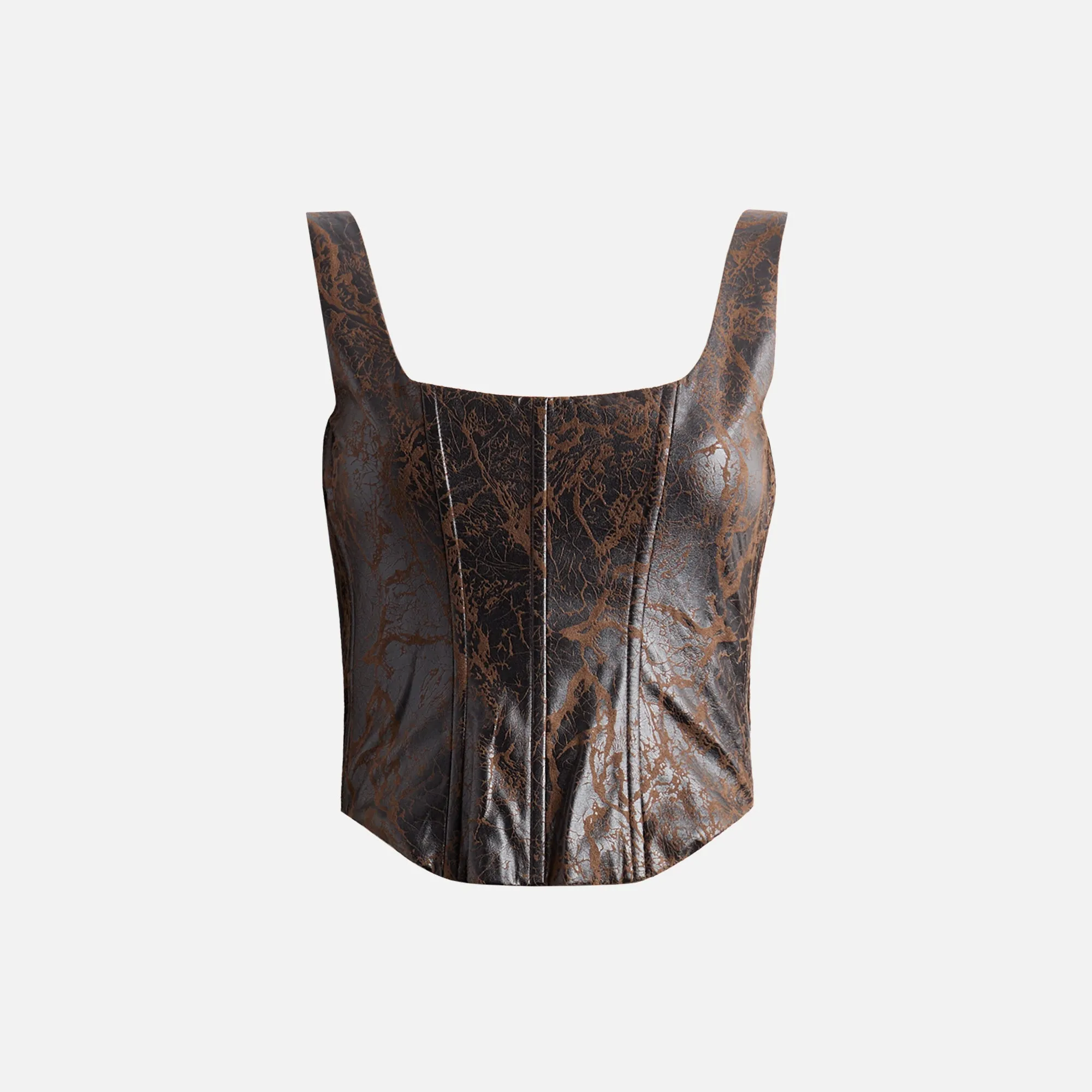 Kim Shui Amadiah Corset Top - Brown sold by Kith