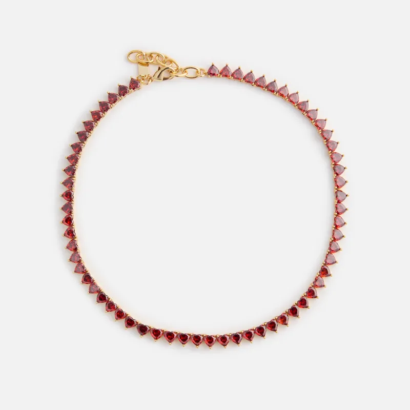 Crystal Haze Be My Valentine Necklace - Red sold by Kith