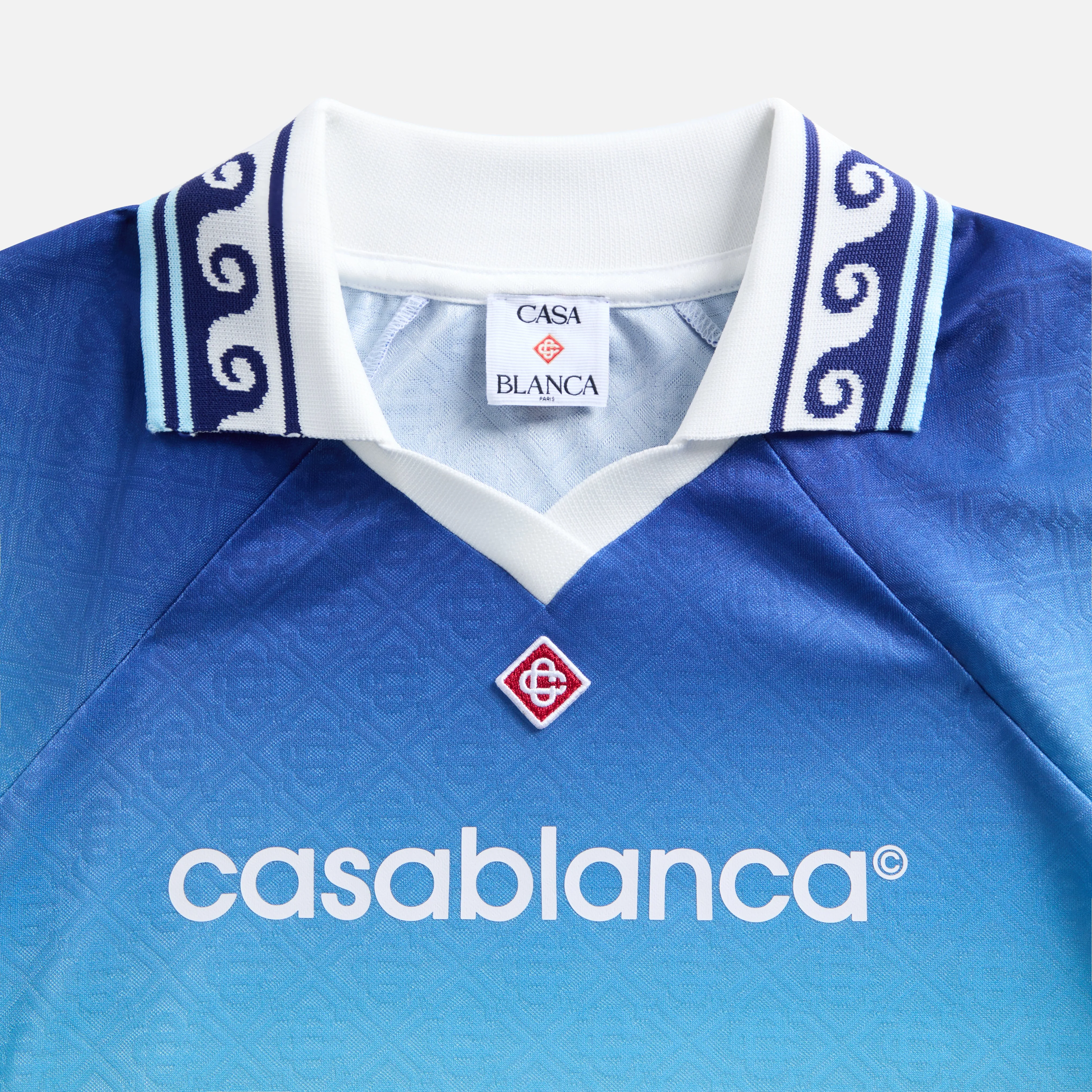 Casablanca Short Sleeve Football Shirt - Blue Gradient sold by Kith product image thumbnail 3
