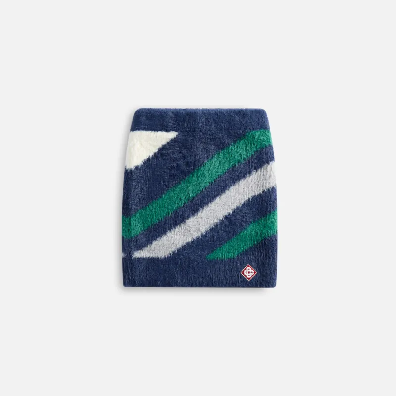 Casablanca Fluffy Nylon Skirt - Navy sold by Kith