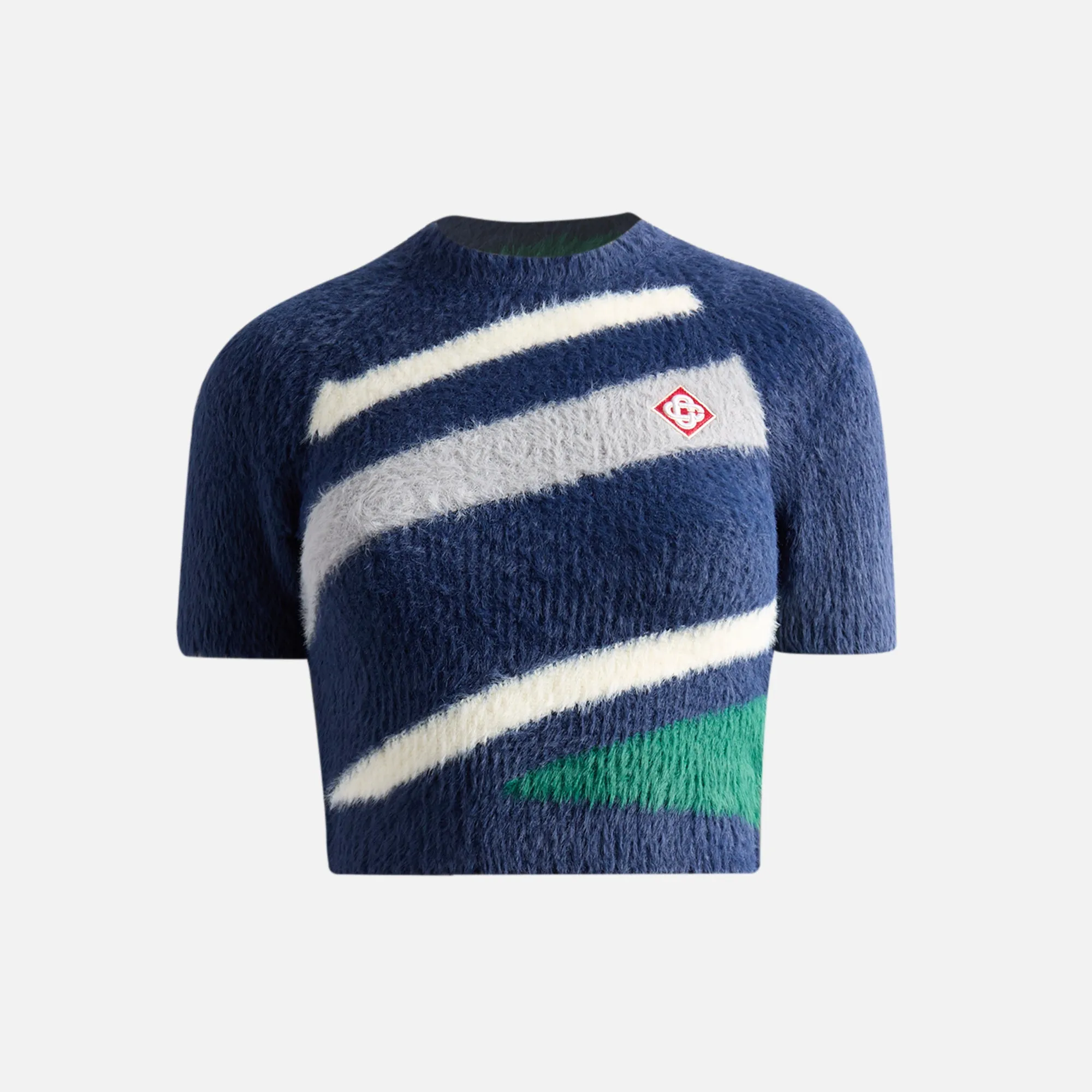 Casablanca Fluffy Nylon Polo - Navy sold by Kith