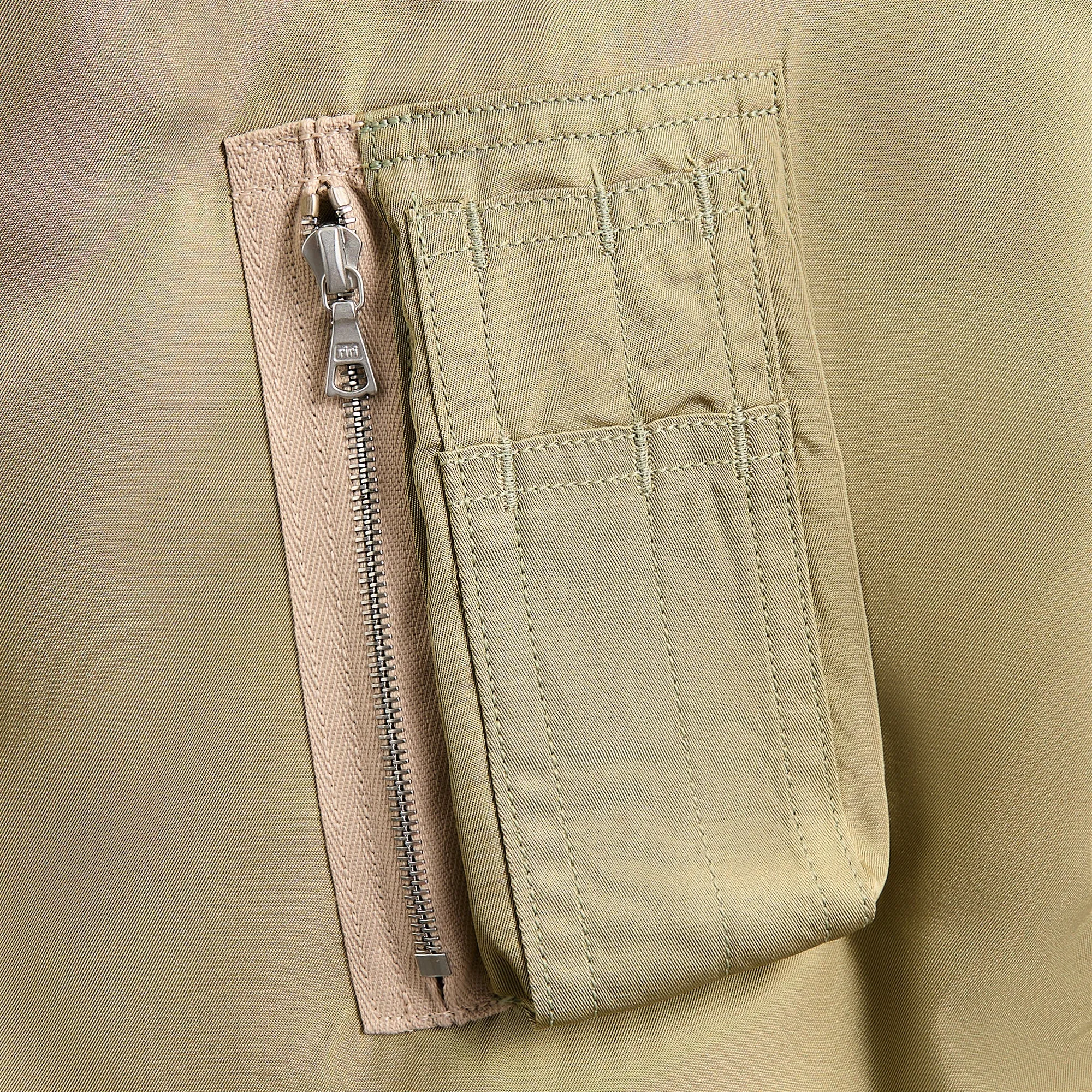 Auralee High Density Silk Twill Flight Blouson - Khaki Beige sold by Kith product image thumbnail 3