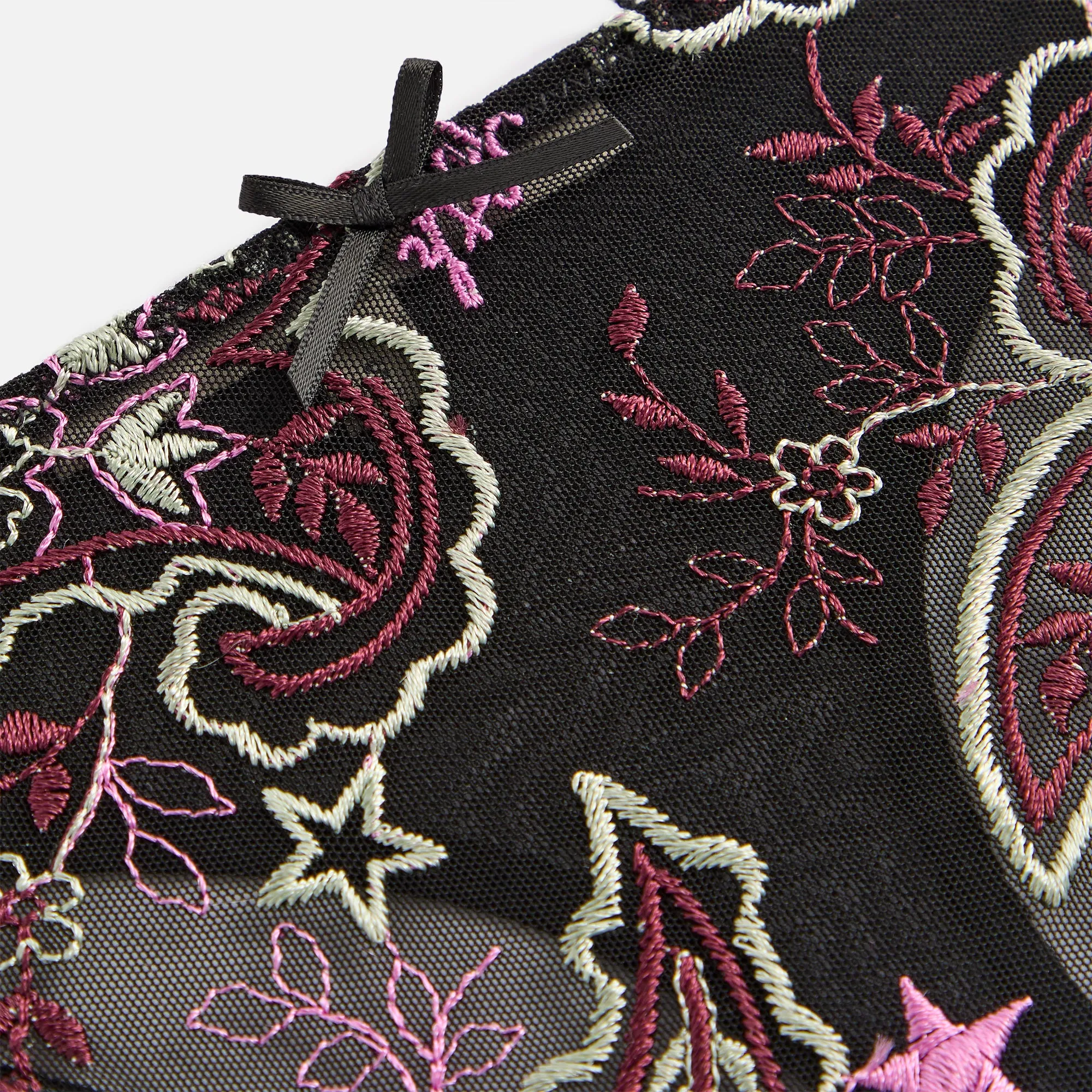 Kith Women Embroidered Bra & Thong Set - Black sold by Kith product image thumbnail 4