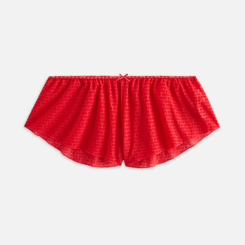 Kith Women Mesh Tap Shorty - Cherry Bomb sold by Kith
