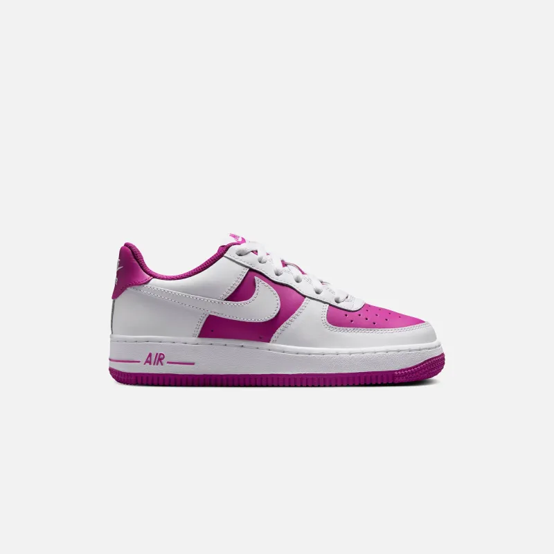 Nike GS Air Force 1 - White / Hot Fuchsia sold by Kith