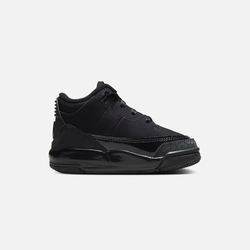 Jordan TD Air Jordan 3 Retro - Black / Dark Charcoal / Black sold by Kith