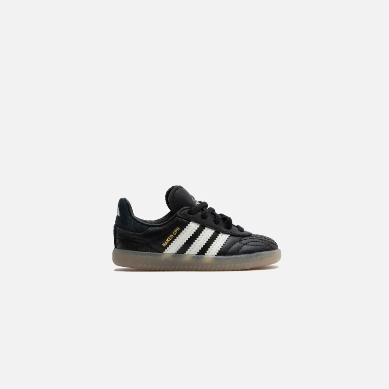 adidas x Naked x Maha TD Samba MN - Black / White sold by Kith