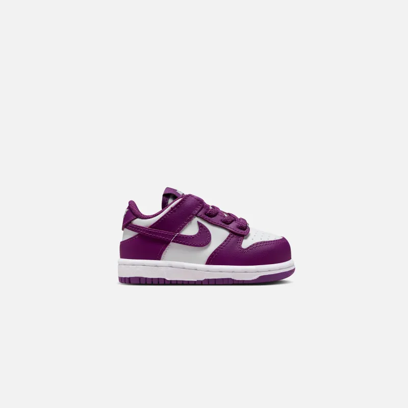 Nike TD Dunk Low - White / Viotech / White sold by Kith