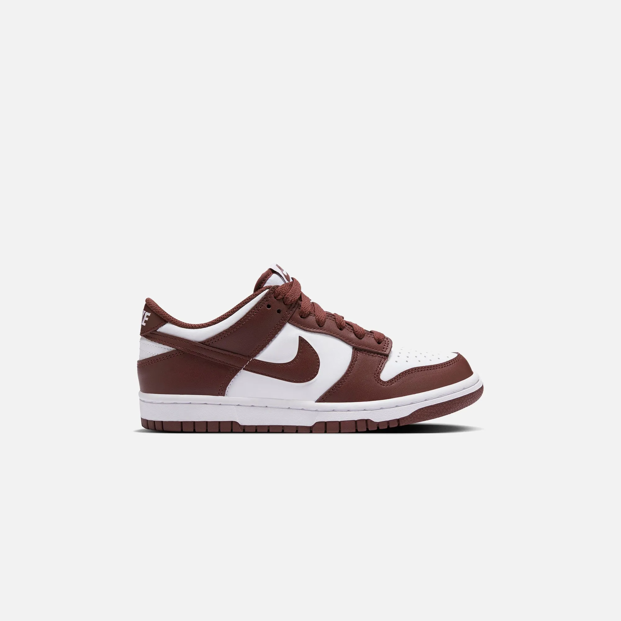 Nike GS Dunk Low - White / Gym Red / Redwood sold by Kith