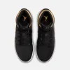 Jordan GS Air Jordan 1 Mid - Black / Metallic Gold / White sold by Kith