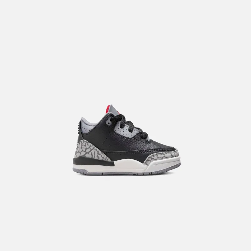 Jordan TD Air Jordan 3 Retro - Black / Fire Red / Cement Grey / Sail sold by Kith