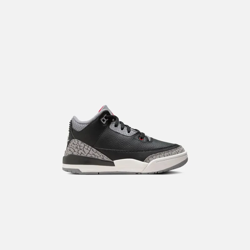 Jordan PS Air Jordan 3 Retro - Black / Fire Red / Cement Grey / Sail sold by Kith