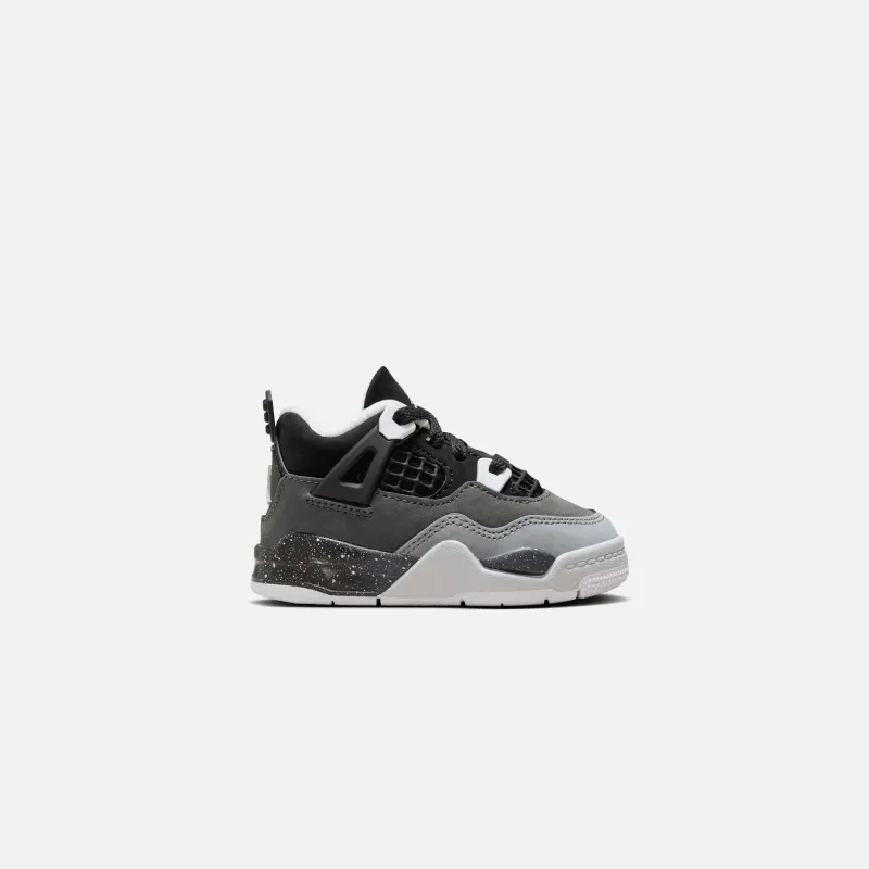 Jordan TD Air Jordan 4 Retro - Black / White / Cool Grey / Pure Platinum sold by Kith