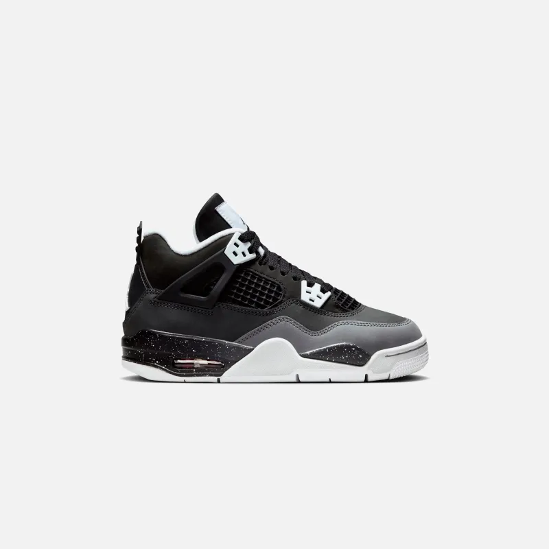 Jordan GS Air Jordan 4 Retro - Black / White / Cool Grey / Pure Platinum sold by Kith