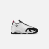 Jordan GS Air Jordan 14 - White / Black / Varsity Red / Metallic Silver sold by Kith