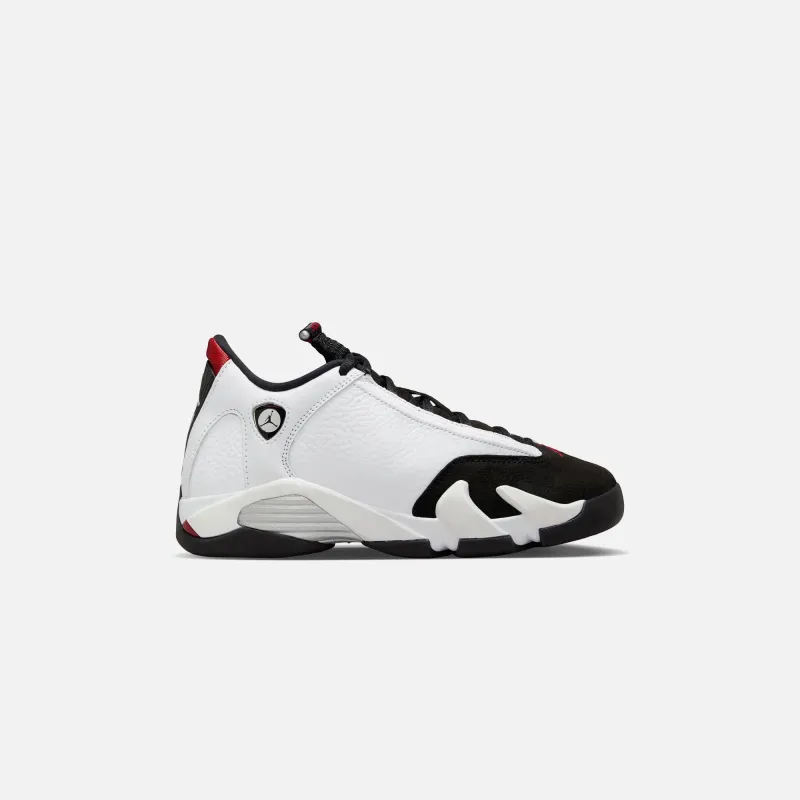 Jordan GS Air Jordan 14 - White / Black / Varsity Red / Metallic Silver sold by Kith