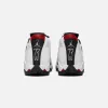 Jordan GS Air Jordan 14 - White / Black / Varsity Red / Metallic Silver sold by Kith