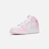 Jordan GS Air Jordan 1 Mid - Pink Foam / White / Fire Red sold by Kith