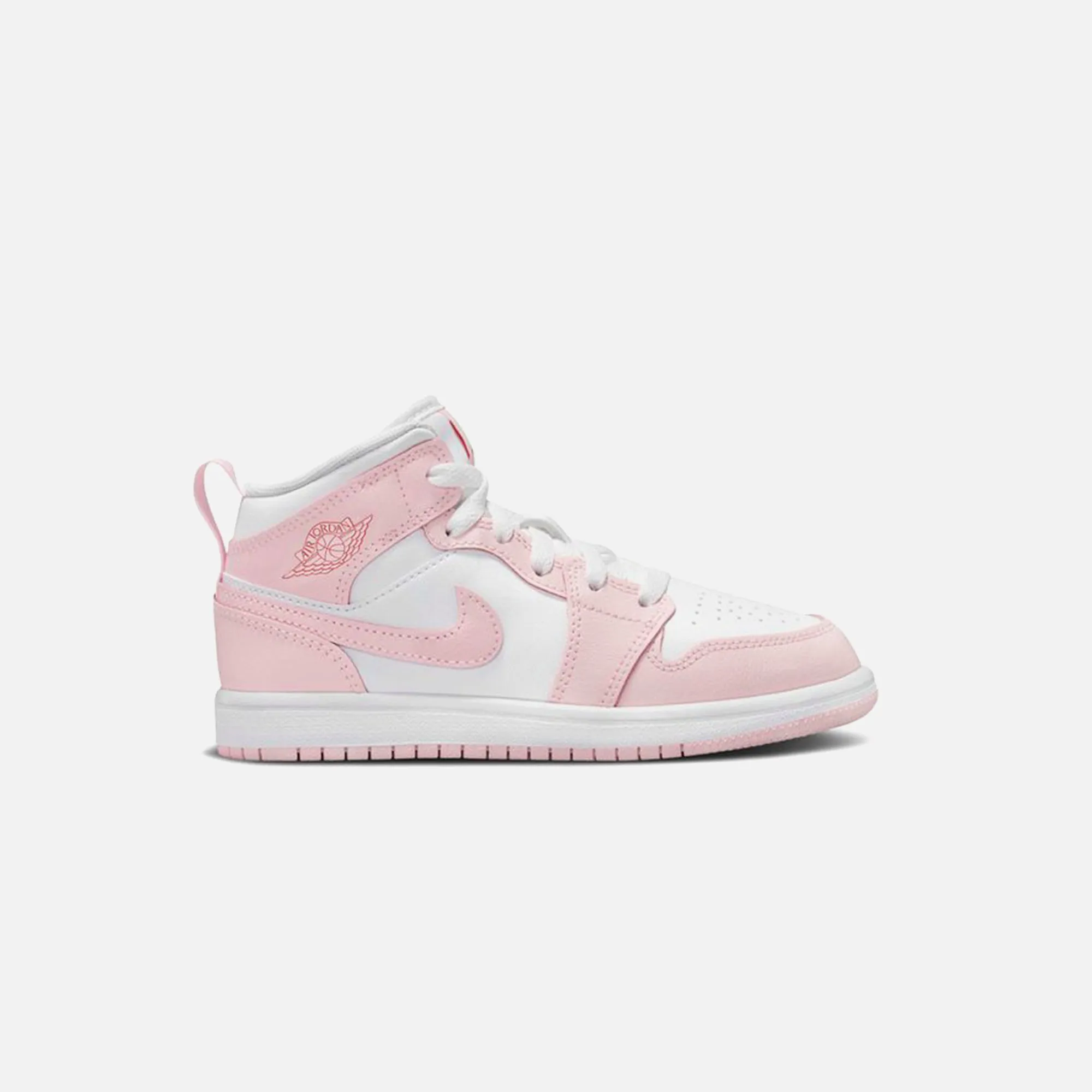 Jordan PS Air Jordan 1 Mid - Pink Foam / White / Fire Red sold by Kith