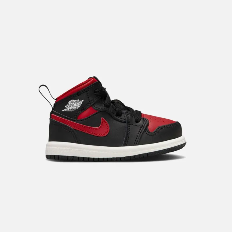 Jordan TD Air Jordan 1 Mid - Black / Varsity Red / Summit White sold by Kith