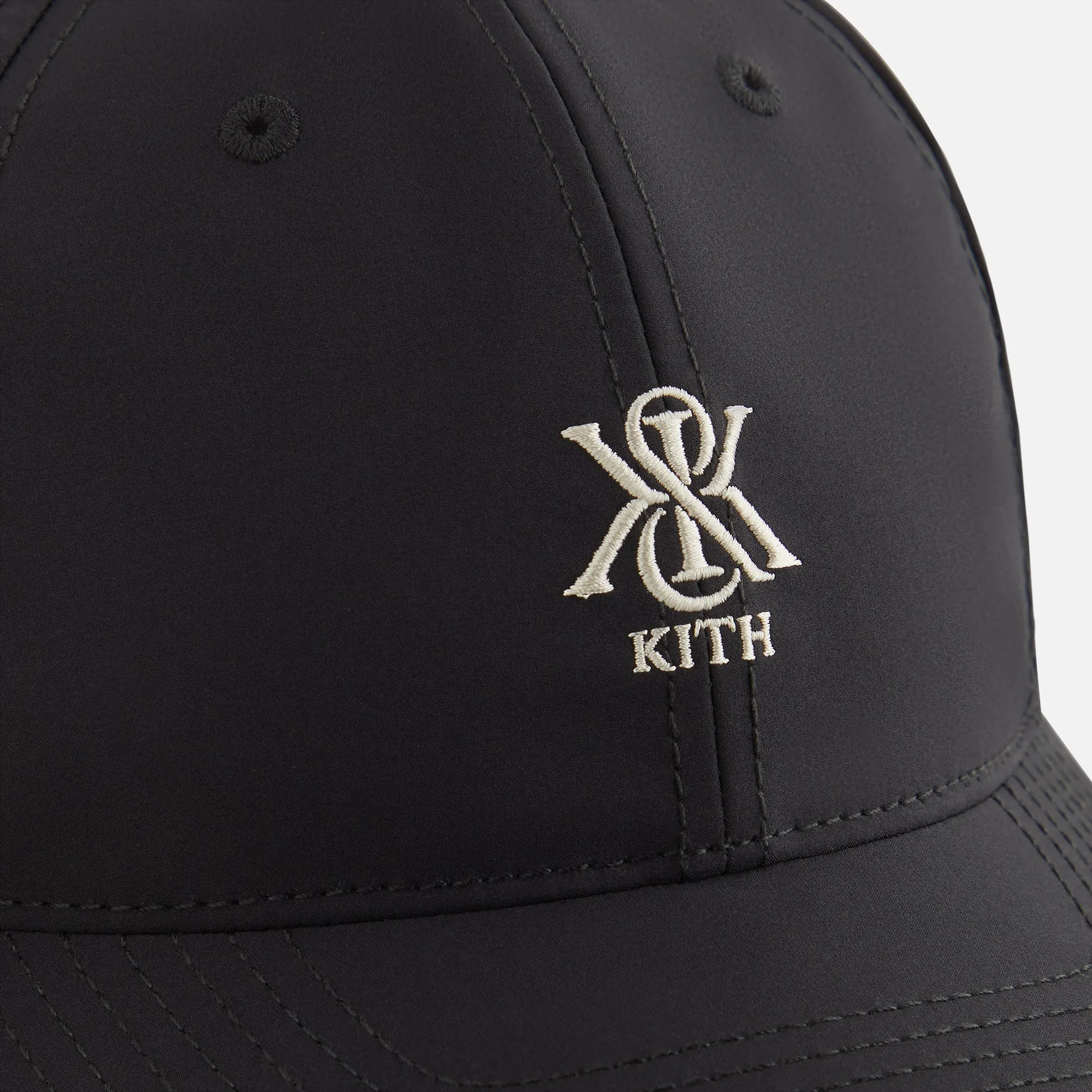 Kith Women Crest Embroidered Nylon Classic Cap - Black sold by Kith product image thumbnail 5