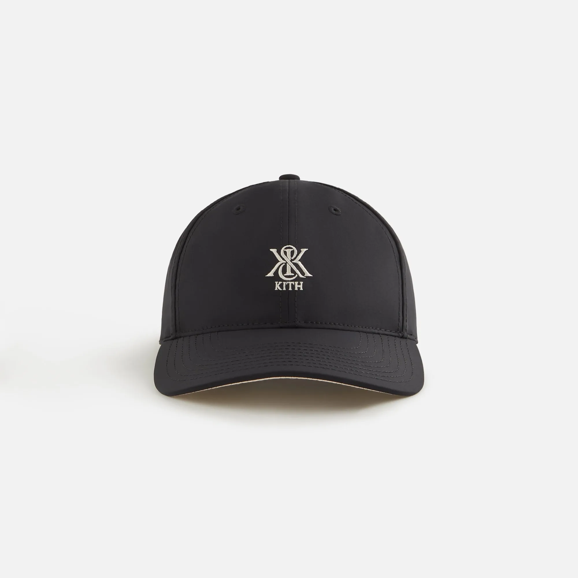 Kith Women Crest Embroidered Nylon Classic Cap - Black sold by Kith