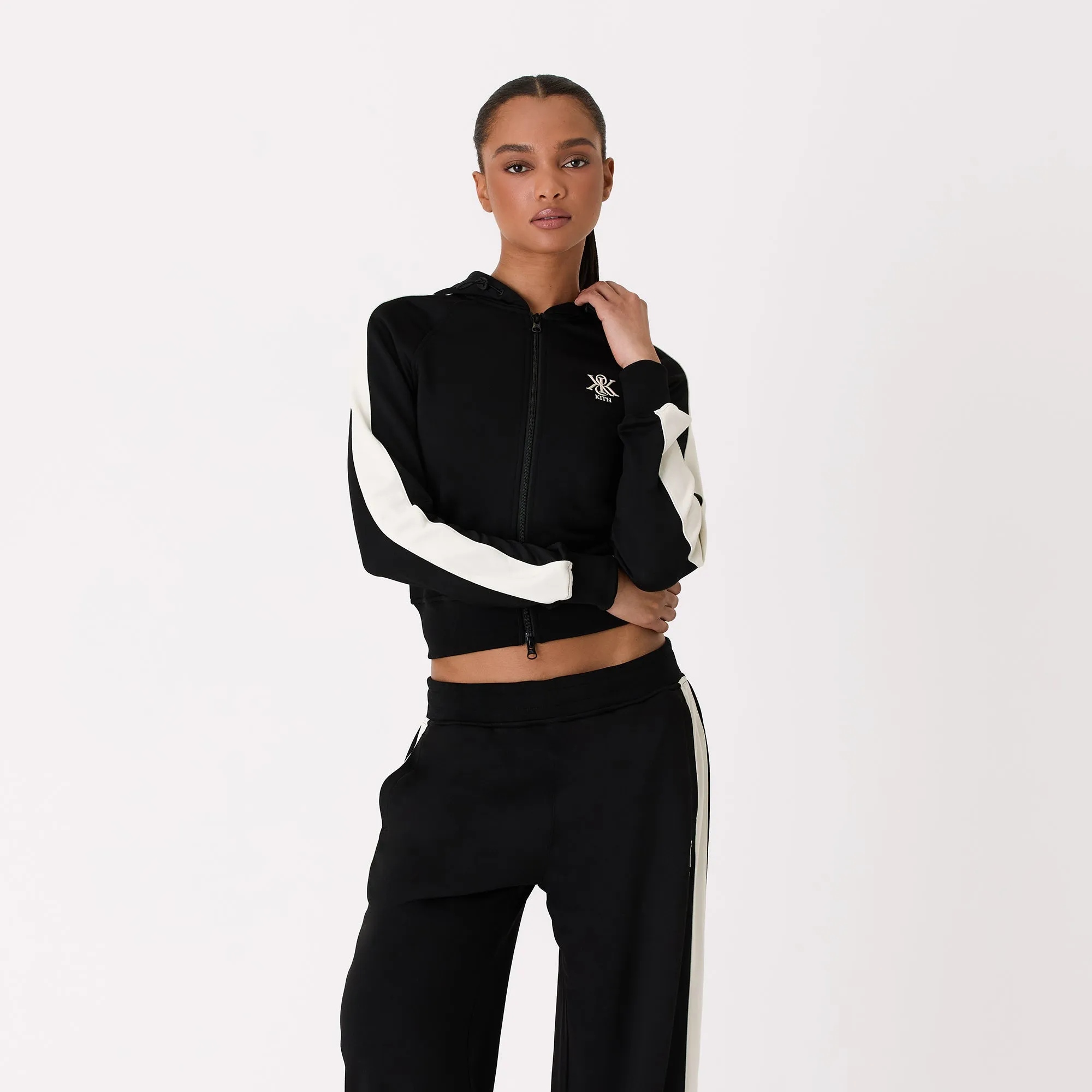 Kith Women Arbor Hooded Track Jacket - Black sold by Kith product image thumbnail 3