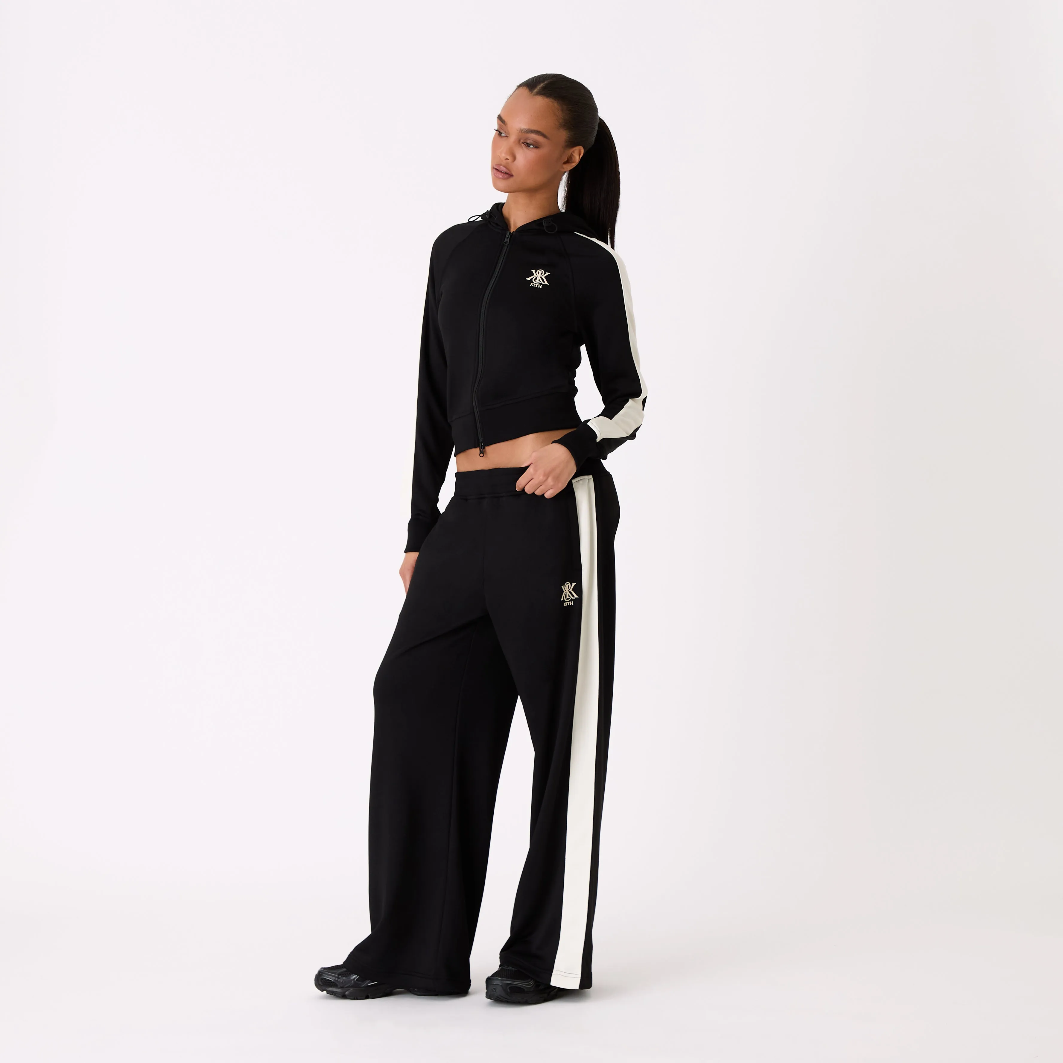Kith Women Arbor Hooded Track Jacket - Black sold by Kith product image thumbnail 2