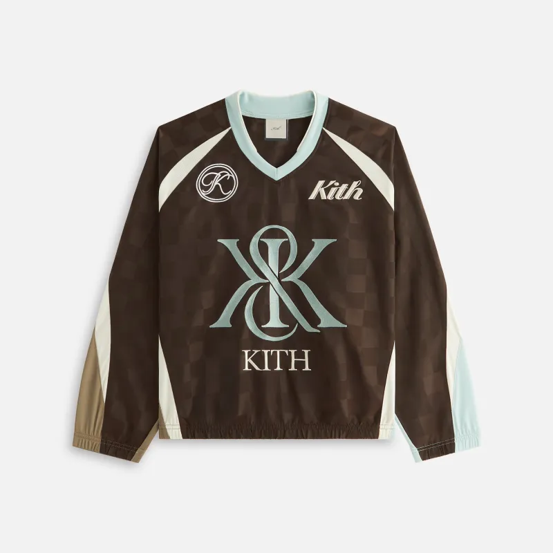 Kith Women Checkered Satin Dayton Combo Pullover - Derby sold by Kith