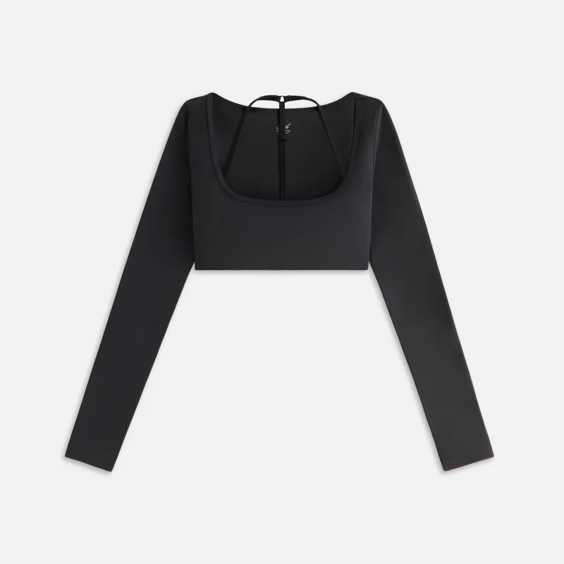 Kith Women Kaine Layered Long Sleeve Bra Top - Black sold by Kith