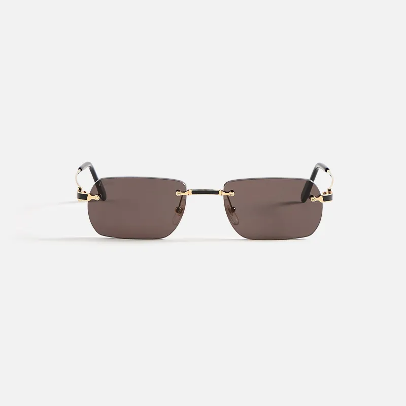 Cartier Rectangle Sunglass - Gold / Grey sold by Kith